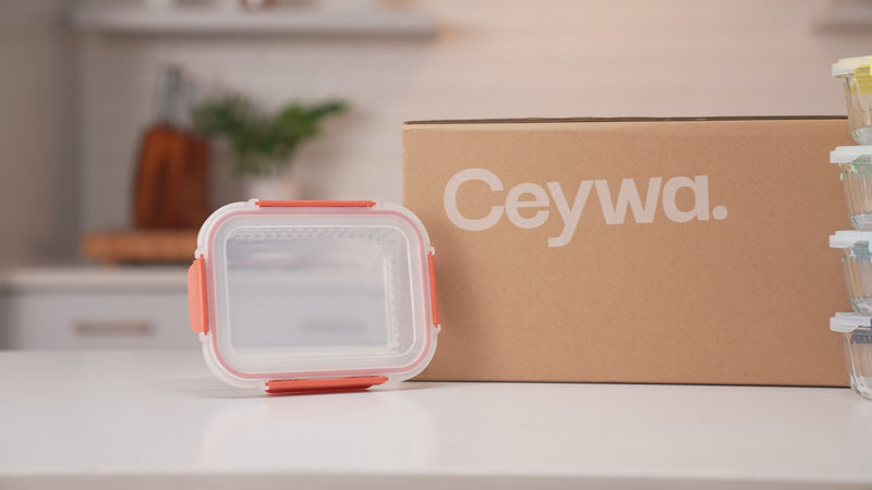 Leakproof glass food storage containers for meal prep and leftovers